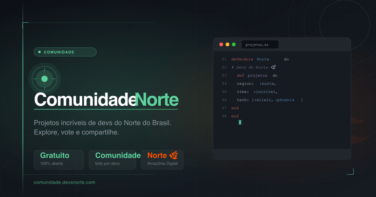 Comunidade Norte — Projetos de Devs do Norte do Brasil · Comunidade Norte